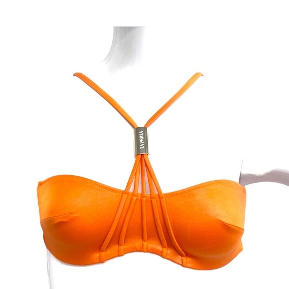 La Perla Reggiseno Top Swimsuit Bikini Top Orange Gold 6 - Picture 2 of 11